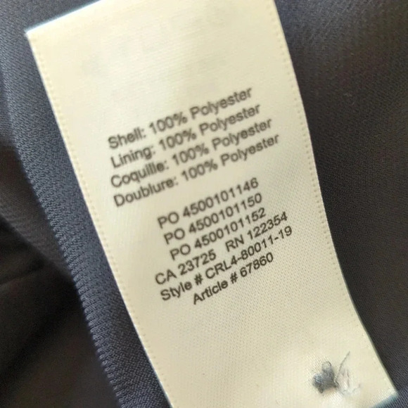 Aritzia Wilfred Ninette Crepe Faux Wrap Mini Dress Ruffles Black - Picture 7 of 7